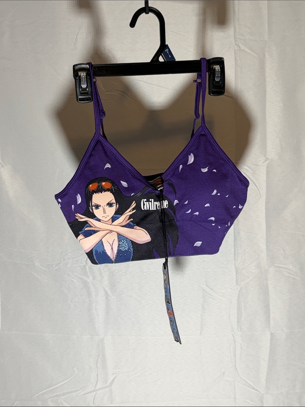 Civil Regime Purple Graphic Bra